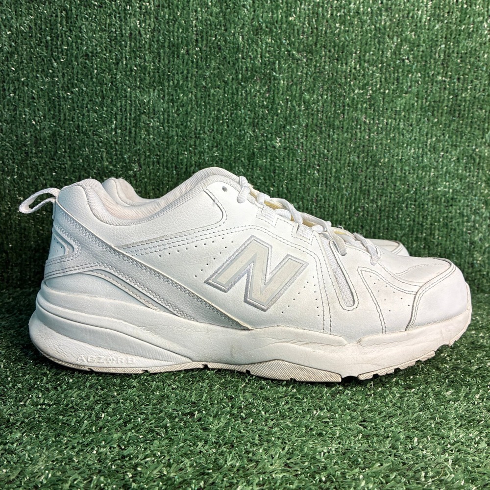 New Balance 608v5 Abzorb Leather Training Dad Sneaker White Men 12 4E Extra Wide